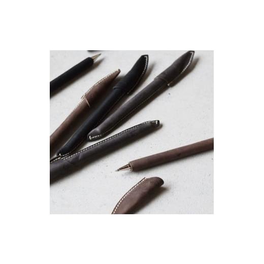 ふるさと納税 文房具・玩具 ボールペン 大阪府 河内長野市 Teha'amana Pen Smoke テハマナ ペン スモーク グレー 革 皮 雑貨 おしゃれ レザー 本革 こだわり…