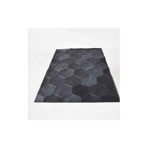 ふるさと納税 雑貨・日用品 インテリア 大阪府 河内長野市 Teha'amana Mat honeycomb Smoke テハマナ 玄関マット スモーク ブラウン 革 皮 雑貨 おしゃれ レ…