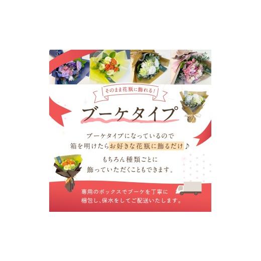 ふるさと納税 雑貨・日用品 花 東京都 調布市 お楽しみ 3か月 お届け お花の定期便 「Medium」 | ブーケ タイプ 本数7-10本 高さ20-22cm お花 flower フラワー…の画像