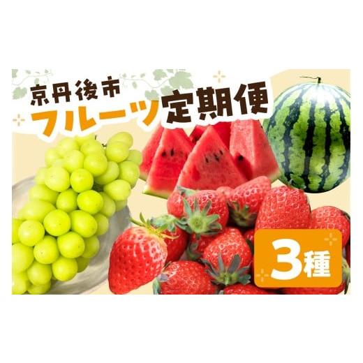 ふるさと納税 いちご 京都府 京丹後市 京丹後フルーツ定期便3種(いちご、スイカ、シャインマスカット) 果物 フルーツ 定期便 3回 旬 お届け 章姫 あきひめ …