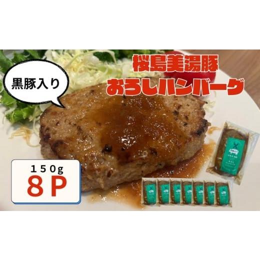 ふるさと納税 豚肉 ハンバーグ 鹿児島県 垂水市 A1-0427/鹿児島県産 桜島美湯豚 おろしソース ハンバーグ 150g×8個