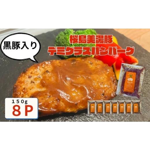 ふるさと納税 豚肉 ハンバーグ 鹿児島県 垂水市 A1-0436/鹿児島県産 桜島美湯豚 デミグラスソース ハンバーグ 150g×8個