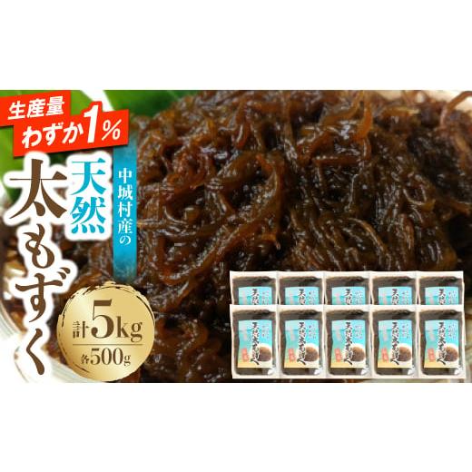 ふるさと納税 のり・海藻 沖縄県 中城村 2026年6月より順次発送 中城村産の天然太もずく 5.0kg(500g×10P) 1670557