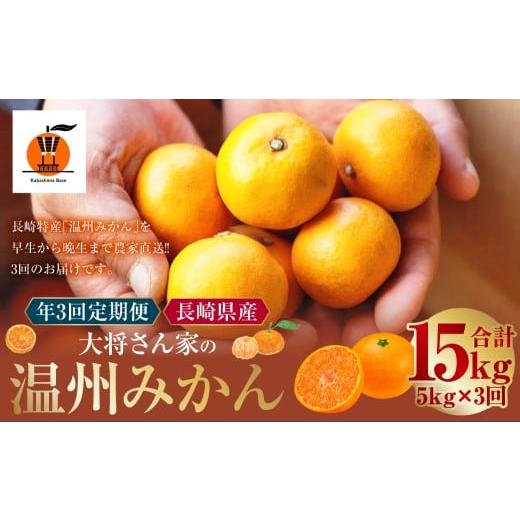 ふるさと納税 果物類 みかん 長崎県 長崎市 年3回定期便 大将さん家の温州みかん 各約5kg (合計:3回 (約15kg) ) 11月・12月・1月配送 / 早生みかん 伊…