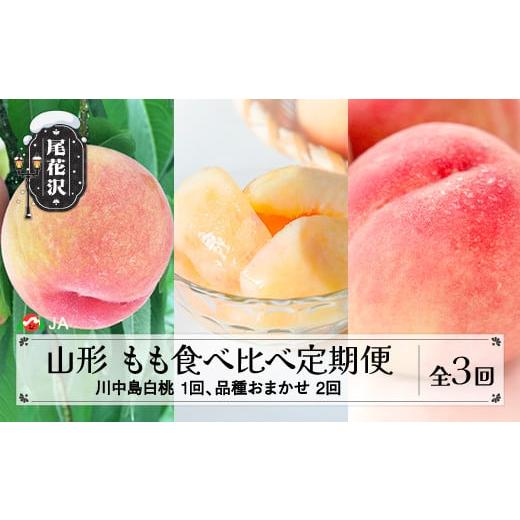 ふるさと納税 もも 山形県 尾花沢市 先行予約 全3回 山形もも食べ比べ定期便 秀品 7月下旬頃~発送 令和8年産 2026年産 山形県産 白桃 モモ 果物 フルーツ 送料…