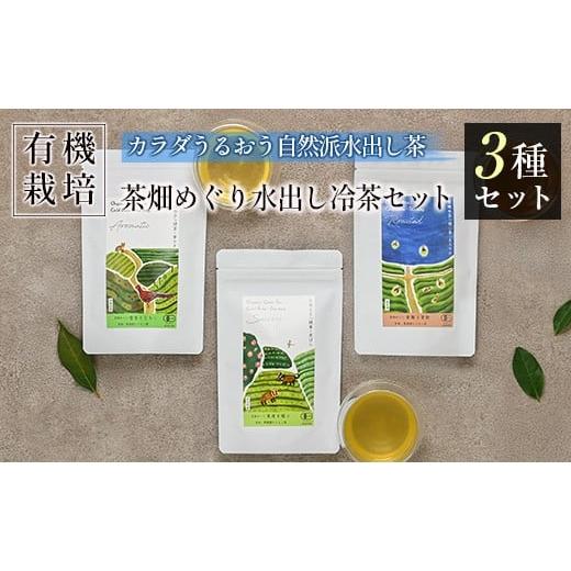 ふるさと納税 お茶類 緑茶(茶葉・ティーバッグ) 宮崎県 新富町 有機栽培 カラダうるおう自然派水出し茶 茶畑めぐり水出し冷茶 3種セット 国産 日本茶 飲み…