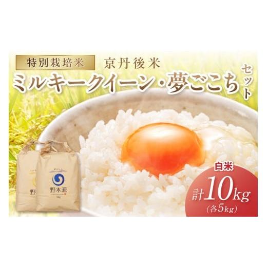 ふるさと納税 米 ミルキークイーン 京都府 京丹後市 2025年産 京丹後米 特別栽培米ミルキークイーン&夢ごこち 各5kg(白米)