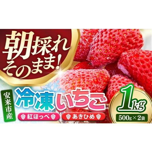 ふるさと納税 いちご 島根県 安来市 冷凍いちご (ヘタカット済み 500gの小分け袋 x 2個入り) 苺 イチゴ 冷凍 果物 フルーツ 完熟 甘い 紅ほっぺ あきひめ ジ…