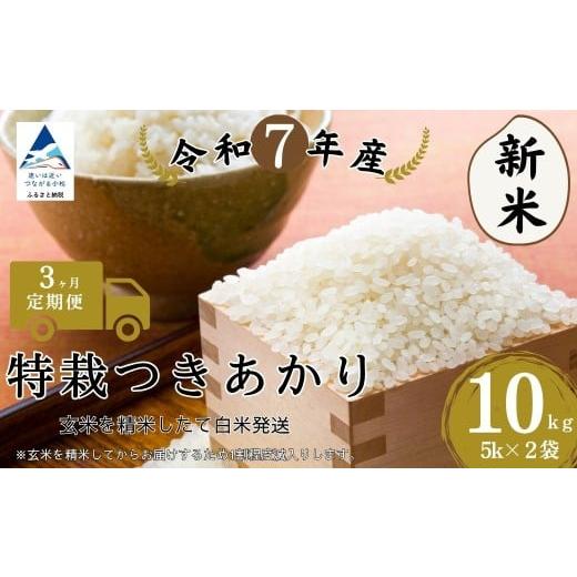 ふるさと納税 米 コシヒカリ 石川県 小松市 3ヶ月定期便 特栽つきあかり玄米10kg(5kg×2袋) 精米したて白米発送 3ヶ月定期便