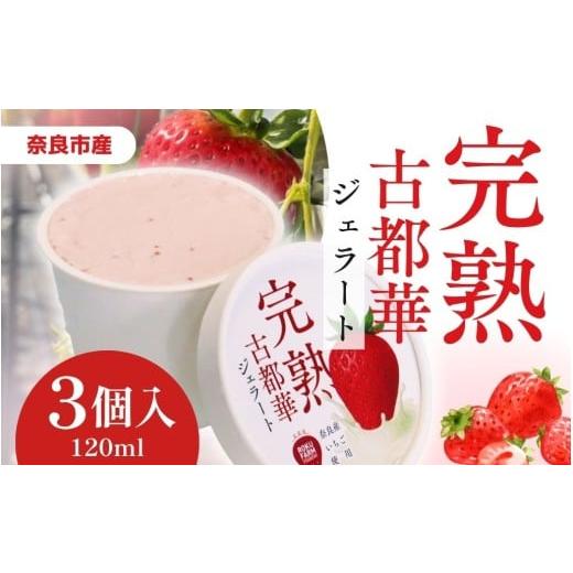 ふるさと納税 アイス・ヨーグルト ジェラート 奈良県 奈良市 古都華いちご ジェラート 120ml 3個入り セット 6FARM 大容量 家族で楽しむ アイス 手作り スイー…