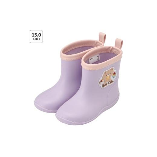 ふるさと納税 ファッション 靴 奈良県 奈良市 ワッペン 付き レインブーツ 15cm 長靴 キッズ 子供 おしゃれ かわいい スケーター skater Bear Cafe クマ くま …