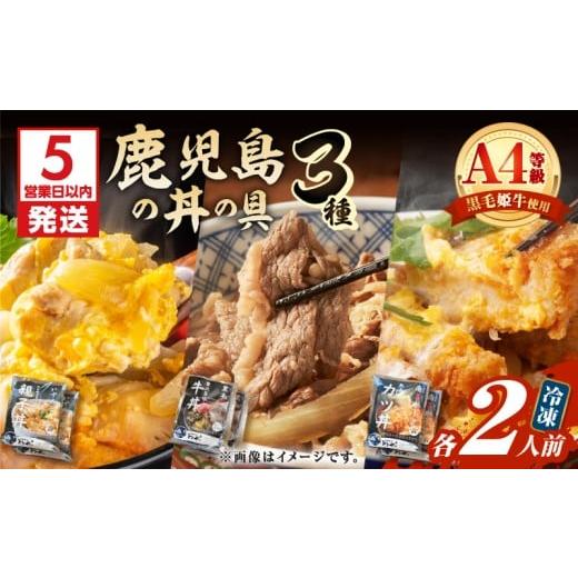 ふるさと納税 惣菜・レトルト 冷凍 鹿児島県 鹿児島市 5営業日以内に発送 鹿児島の丼の具3種セット(2人前) K258-006_02