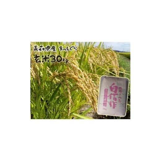 ふるさと納税 玄米 青森県 五戸町 令和7年産 まっしぐら 玄米30kg 1676761