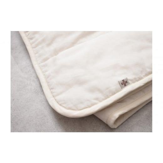 ふるさと納税 タオル・寝具 タオルケット 愛知県 名古屋市 綿入りガーゼキルトケット　シングル（ナチュラル・アイボリー） | Fabric Plus ファブリックプラス…