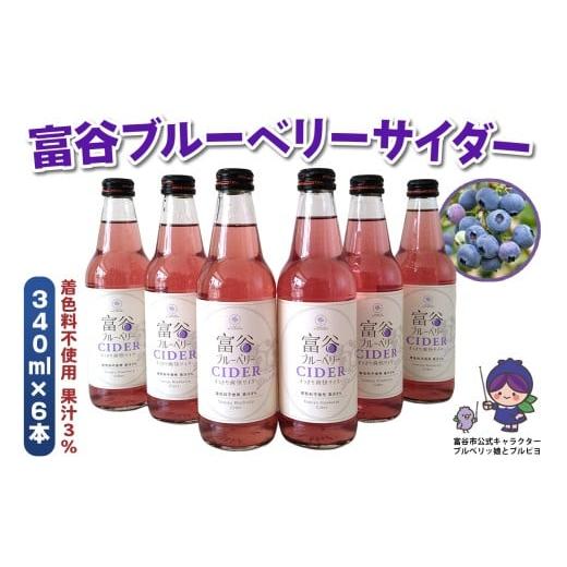 ふるさと納税 炭酸飲料 サイダー 宮城県 富谷市 富谷ブルーベリーサイダー 340ml×6本|サイダー 炭酸飲料 炭酸 ブルーベリー 飲料水 清涼飲料水 ソフトドリン…
