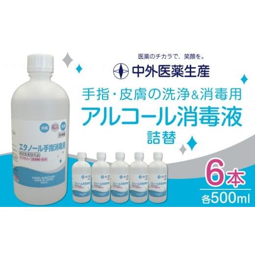 ふるさと納税 雑貨・日用品 三重県 伊賀市 手指・皮膚の洗浄・消毒用 アルコール消毒液 500ml×6本(詰替)