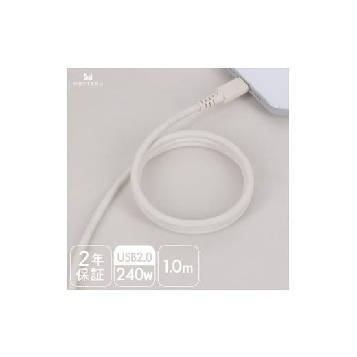 ふるさと納税 電化製品 神奈川県 海老名市 MOTTERU(モッテル) マグネットケーブル PD240W対応 USB-C to USB-C 1m 磁力でまとまる 急速充電 データ転送 アーモ…