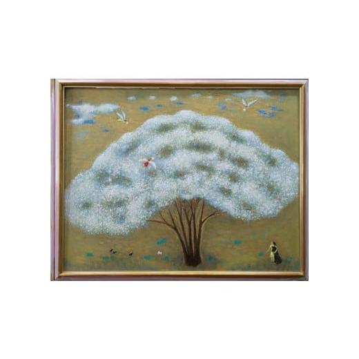 ふるさと納税 雑貨・日用品 絵画 茨城県 つくばみらい市 限定 1点 ナンジャモンジャ(雲を運ぶテンシ)