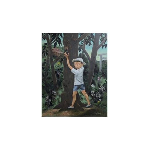 ふるさと納税 雑貨・日用品 絵画 茨城県 つくばみらい市 限定 1点 子どもの四季・見つけた