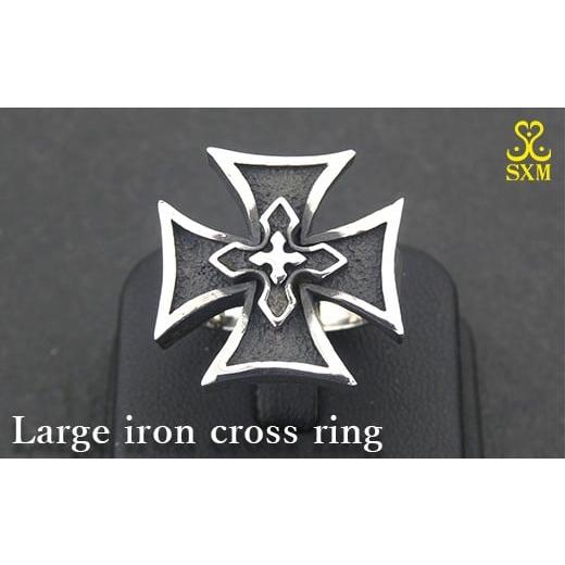 ふるさと納税 アクセサリー リング 茨城県 常総市 Large iron cross ring