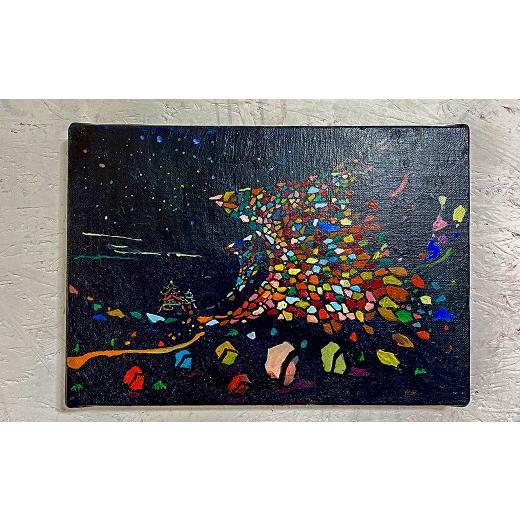 ふるさと納税 雑貨・日用品 絵画 熊本県 熊本市 武者返し I P3号(27.3cm×19cm)額縁なし / 絵画 絵 アート 熊本城 九州 熊本県 熊本市