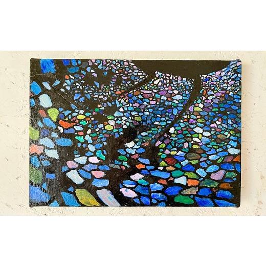 ふるさと納税 雑貨・日用品 絵画 熊本県 熊本市 武者返しII P3号(27.3cm×19cm)額縁なし / 絵画 絵 アート 熊本城 九州 熊本県 熊本市