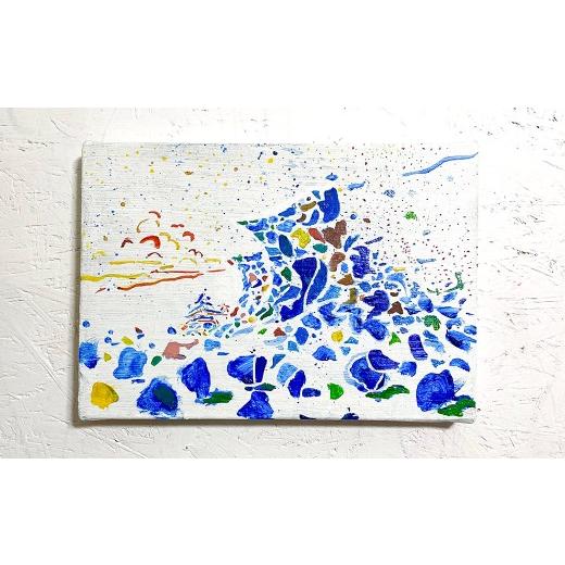 ふるさと納税 雑貨・日用品 絵画 熊本県 熊本市 武者返しIII P3号(27.3cm×19cm)額縁なし / 絵画 絵 アート 熊本城 九州 熊本県 熊本市