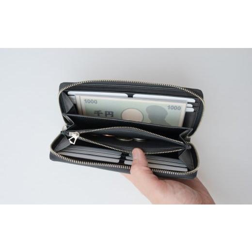 ふるさと納税 財布 栃木県 栃木市 チマブエ　栃木レザー　ラウンドファスナー長財布　 黒 雑貨 ファッション 人気 おすすめ 黒の画像