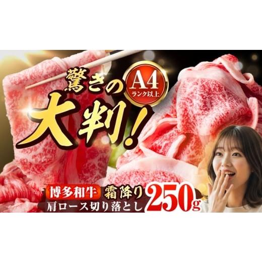 ふるさと納税 牛肉 ロース 福岡県 吉富町 A4〜A5 博多和牛 大判霜降り 贅沢切り落とし 250g 吉富町/株式会社MEAT PLUS