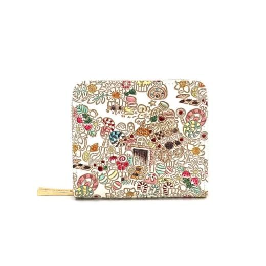 ふるさと納税 財布 東京都 墨田区 文庫屋大関 二つ折りファスナーミニ財布 お菓子の家 皮革工芸品 財布 二つ折り 小物 お札 カード 小銭 コンパクト 牛革 手…