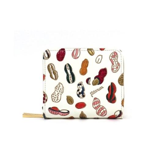 ふるさと納税 財布 東京都 墨田区 文庫屋大関 二つ折りファスナーミニ財布 ピーナッツ 皮革工芸品 財布 二つ折り 小物 お札 カード 小銭 コンパクト 牛革 手…