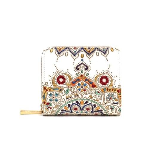 ふるさと納税 財布 東京都 墨田区 文庫屋大関 二つ折りファスナーミニ財布 象のカーニバル 皮革工芸品 財布 二つ折り 小物 お札 カード 小銭 コンパクト 牛革…