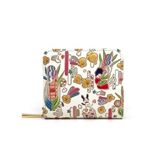 ふるさと納税 財布 東京都 墨田区 文庫屋大関 二つ折りファスナーミニ財布 弾けるもろこしガール 皮革工芸品 財布 二つ折り 小物 お札 カード 小銭 コンパク…