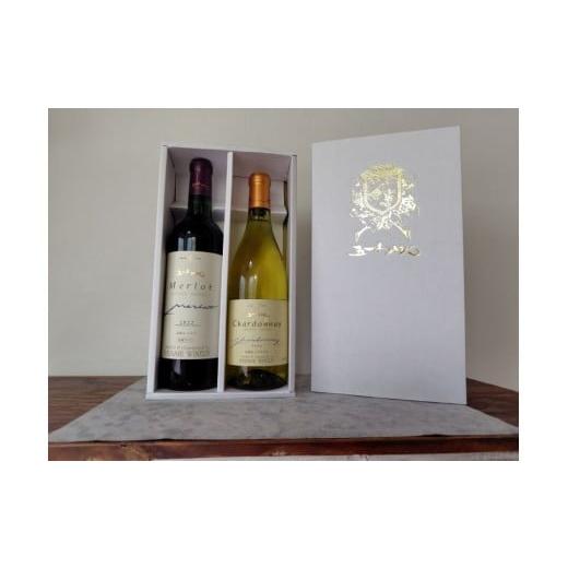 ふるさと納税 ワイン セット 長野県 塩尻市 五一わいん エステートメルロ・シャルドネ ギフトセット(箱付)720ml×各1本 | ワイン わいん 白 赤 五一わいん 林…