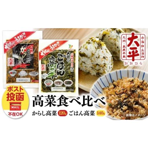 ふるさと納税 加工品等 長崎県 南島原市 長崎県産高菜100%使用 高菜漬け 食べ比べ セット (からし高菜 120g ごはん高菜 140g) / 漬物 高菜 漬け物 ご飯のお…