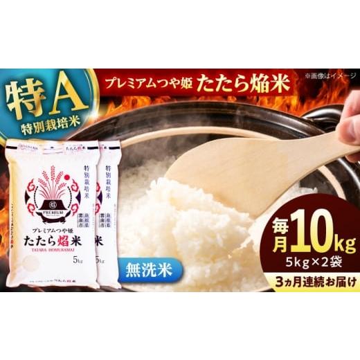 ふるさと納税 米 つや姫 島根県 雲南市 全3回定期便 無洗米 プレミアムつや姫「たたら焔米」 10kg(5kg×2袋) 島根県雲南市/有限会社藤本米穀店 |食味ラン…