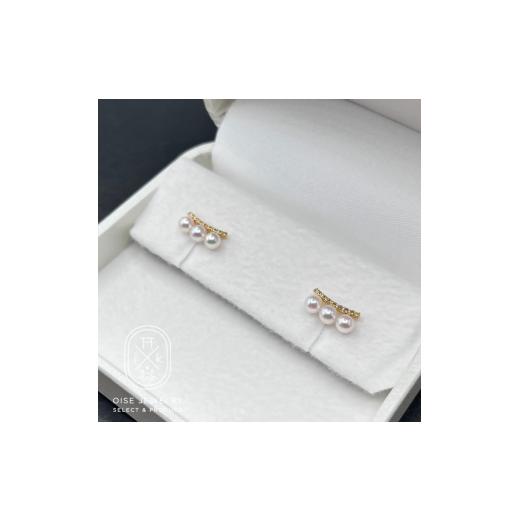 ふるさと納税 アクセサリー ピアス 三重県 伊勢市 1890 K18YGダイヤモンド0.08ct アコヤ真珠ピアス3.5mmUP 真珠 ネックレス ペンダント アコヤ真珠 アコヤ…