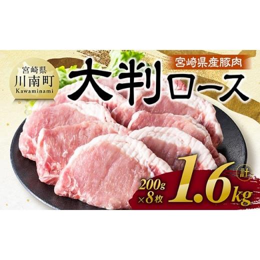 ふるさと納税 豚肉 ロース 宮崎県 川南町 令和8年6月発送 宮崎県産豚肉 大判ロース 1.6kg(200g×8枚) 肉 豚肉 ステーキ とんかつ 生姜焼き 令和8年6月発…
