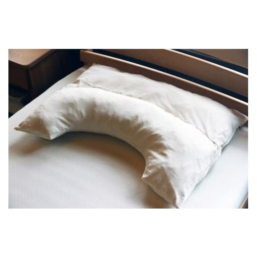 ふるさと納税 タオル・寝具 枕 群馬県 高崎市 25096 天然素材の快眠U字型枕+リネン枕カバーセット