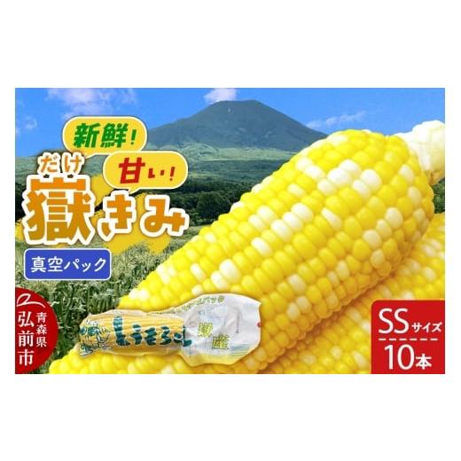 ふるさと納税 とうもろこし 青森県 弘前市 嶽きみ真空パック SSサイズ 10本 しらかみラボ