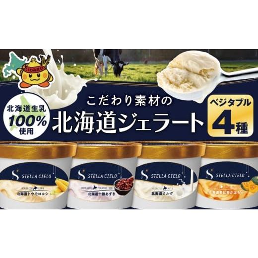 ふるさと納税 アイス・ヨーグルト ジェラート 北海道 岩見沢市 STELLA CIELO 北海道ジェラート4個 ベジタブル | 北海道ミルク 北海道産十勝あずき 北海道トウ…