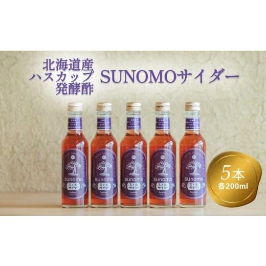 ふるさと納税 炭酸飲料 サイダー 北海道 新ひだか町 北海道産 ハスカップ 発酵酢 SUNOMO サイダー ストレートタイプ 計 1000ml ( 200ml × 5本 ) 飲むお酢 …