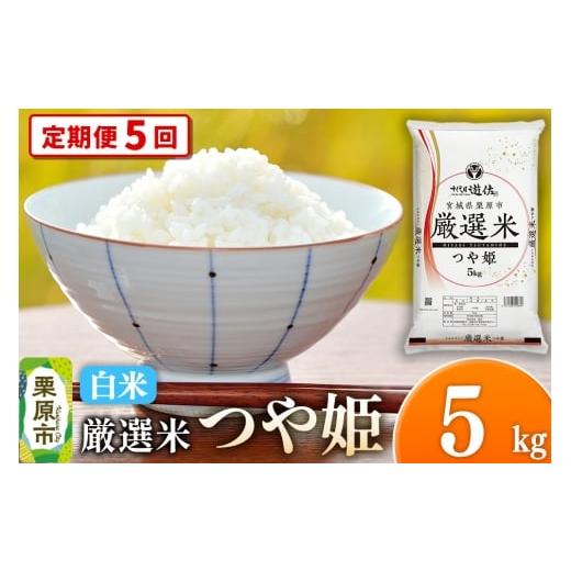 ふるさと納税 米 つや姫 宮城県 栗原市 定期便5回 白米 令和7年産 宮城県栗原市 厳選米 つや姫 5kg