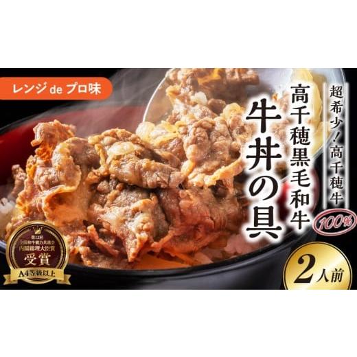 ふるさと納税 牛肉 炒め物 宮崎県 高千穂町 レンジでプロ味 高千穂黒毛和牛 PREMIUM 牛丼の具_Tk005-105