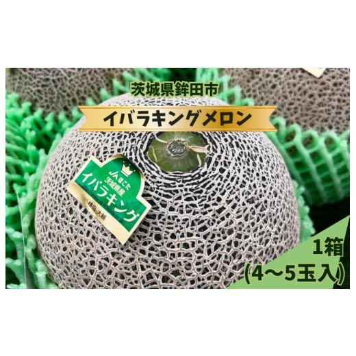 ふるさと納税 メロン メロン赤肉 茨城県 鉾田市 上品で爽やかな甘さ イバラキングメロン(4〜5個入)