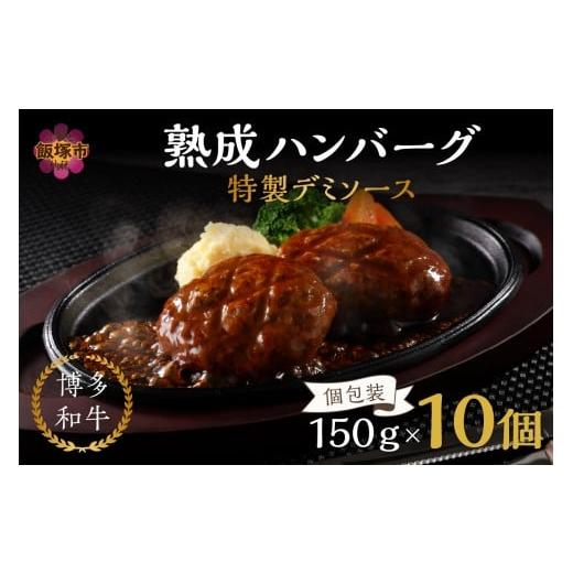 ふるさと納税 惣菜・レトルト 冷凍 福岡県 飯塚市 レンジ対応 博多和牛熟成ハンバーグ/特製デミソース (10個入り)