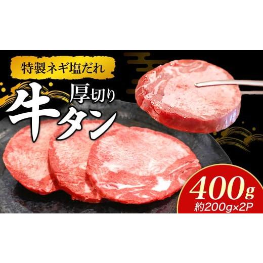 ふるさと納税 牛肉 タン 宮崎県 小林市 特製ネギ塩だれ 厚切り牛タン 400g (肉 牛肉 牛タン 厚切り 塩だれ ネギ ヘルシー 人気 宮崎県小林市) ネギ塩厚切り…