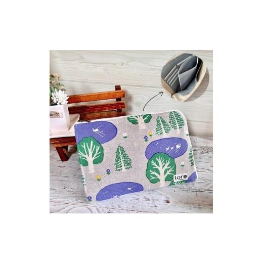 ふるさと納税 カバン 長野県 千曲市 マチ付きL字マルチケース手芸キット 生地 北欧森イエロー×ベージュ | 手芸キット 中級者 マルチケース ポーチ ハンドメ…