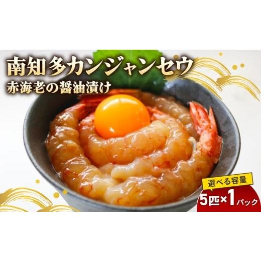 ふるさと納税 エビ・カニ等 エビ 愛知県 南知多町 容量選べる 赤海老 南知多カンジャンセウ 5匹×1袋 海老の醤油漬け 海老 えび エビ 新鮮 グルメ お米 に合う…