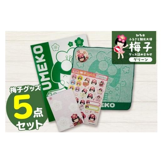 ふるさと納税 ご当地キャラクター 愛知県 知多市 梅子グッズの詰め合わせ(グリーン) グリーン